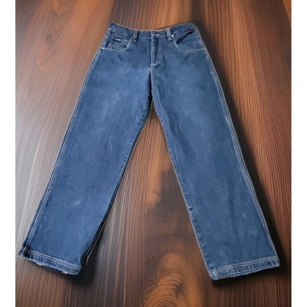 FUBU Men's Jeans‎ Blue Straight Leg Denim Vintage Y2K Baggy Fit W35 L33